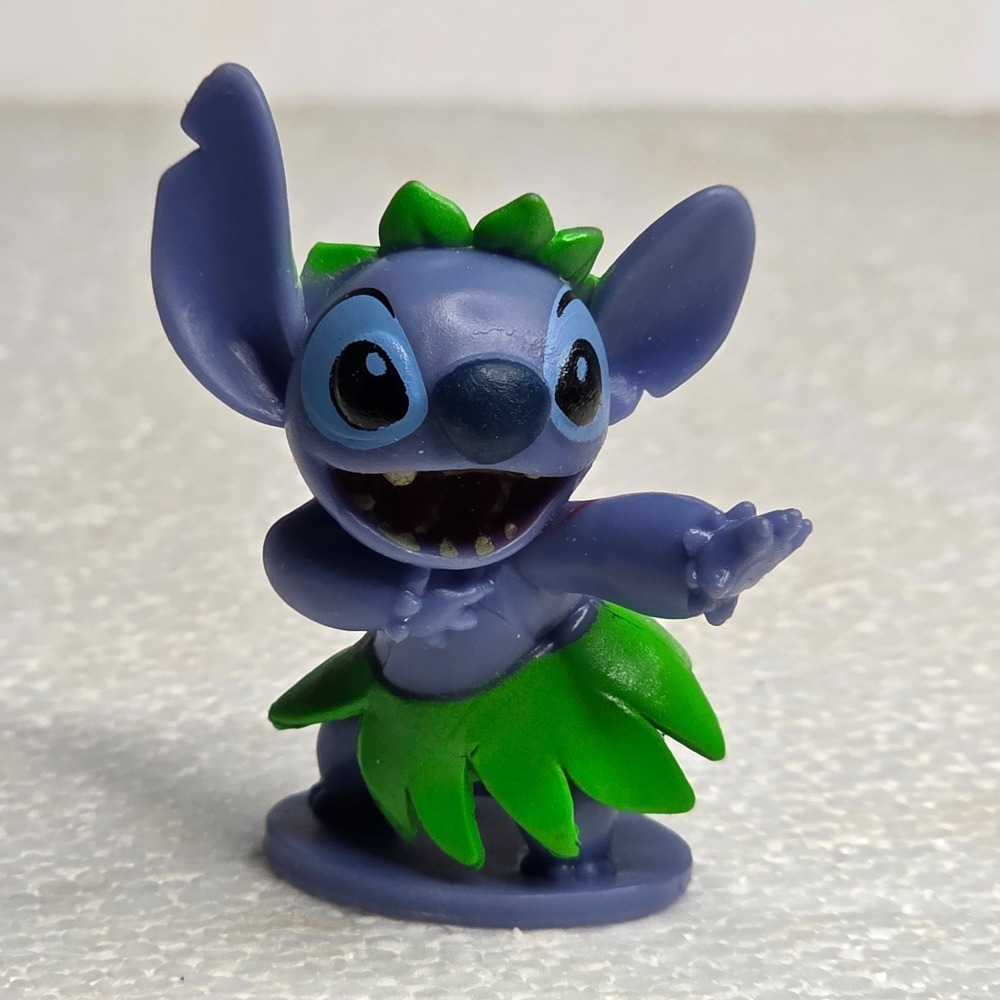 Disney Lilo & STITCH green grass skirt dancing hula Cake Topper Figure 2"